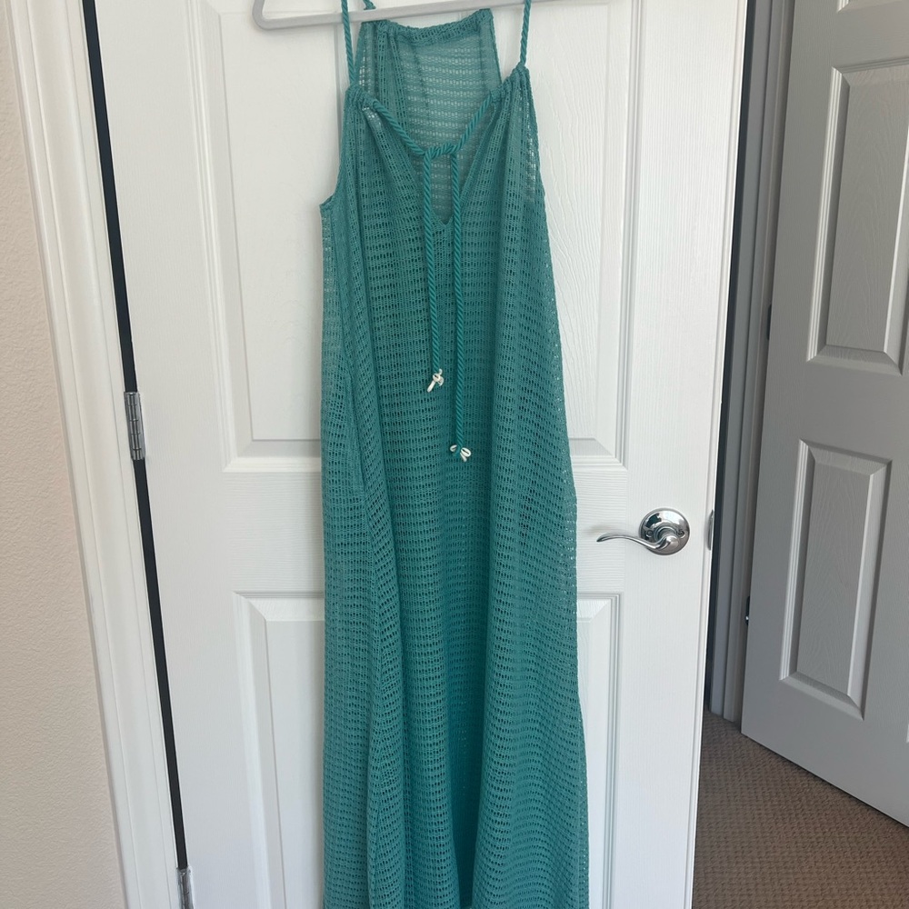 Haute Hippie Teal Cover up